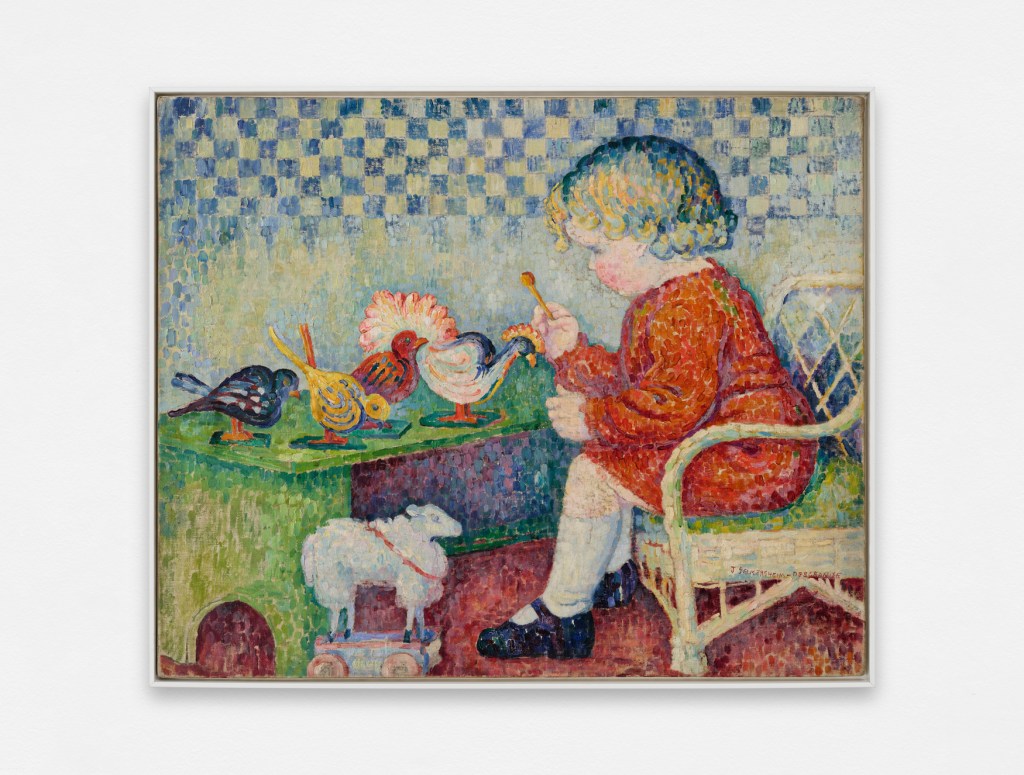 Sans titre (Ginette jouant), c. 1916, Huile sur toile montée sur carton, 60 x 72,7 cm